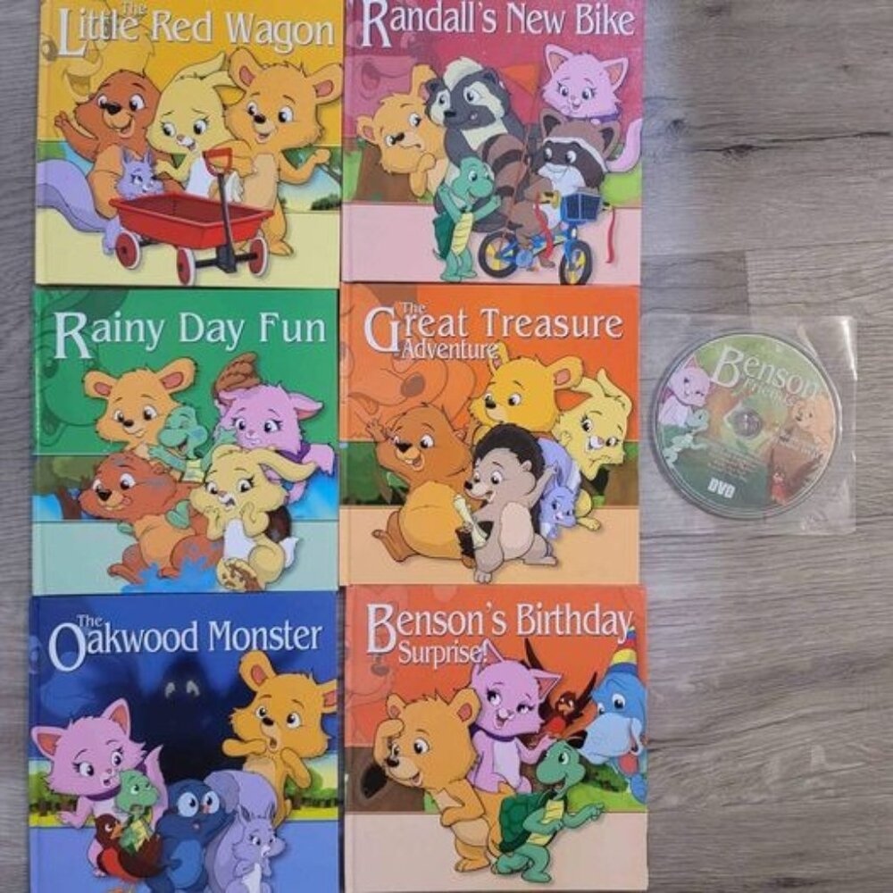 lot of 6 Benson & friend books with dvd. toddler preschool kindergarten books.